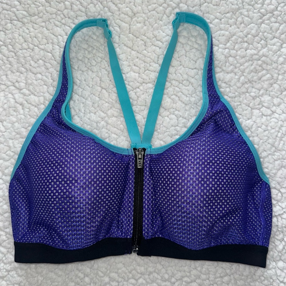 Purple and Blue Women's Sports Bra